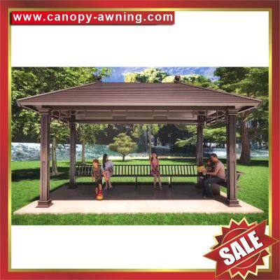 outdoor garden sunshade rain aluminum gazebo pavilion shelter canopies canopy awning shed