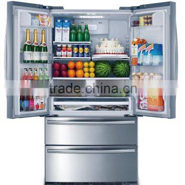 High quality french door side by side door refrigerator with ice maker for USA market