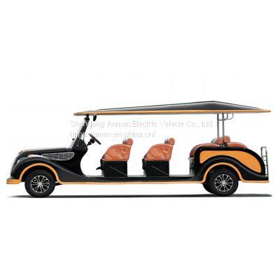 Four row 8-11 seat electric sightseeing vintage car, golf cart