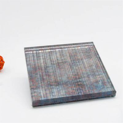 Novel Design Decorative Building Fused Glass Art Pattern Stain Hot Melt Tempered Glass photo-2