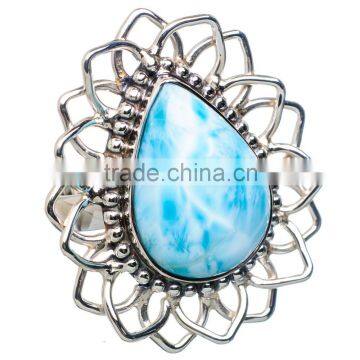 Rare Larimar 925 Sterling Silver Ring Ring,925 sterling silver jewelry wholesale,JEWELRY EXPORTER