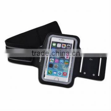 best quality armband mobile phone case, with a key pocket, adjustable hook and loop