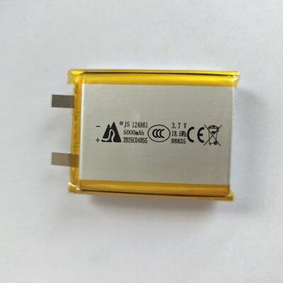 Wholesale High-quality High-capacity Rechargeable 3.7V Polymer Lithium Battery Packs, JS 124861 5000mAh 3.7V LED Light Battery, photo-2