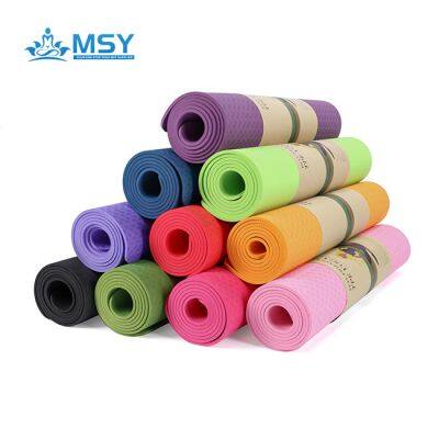Odorless Tpe Yoga Mat with Double-Sided Texture for Enhanced Grip
