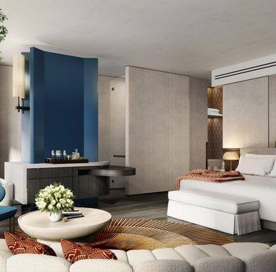 Modern 5 Star Hotel Guestroom