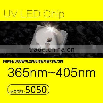 UVLED 5050 smd uv led 365nm 0.5W with CE rohs LOW price