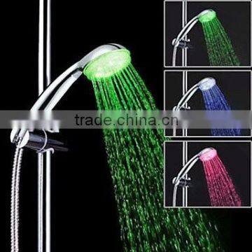 Rainfall Fashionable and Newly Designed ABS 3 colors LED Movable Hand-Held Shower Head