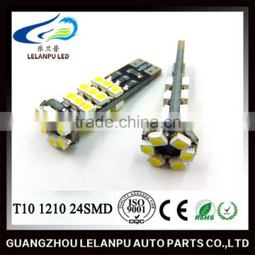 auto Led Light Furniture Bulb T10 1210 24SMD LED 12V Car Interior Led HeadLight