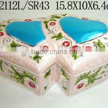 Pretty Double Heart Metal Necklace Box(LD-2112L/SR43)