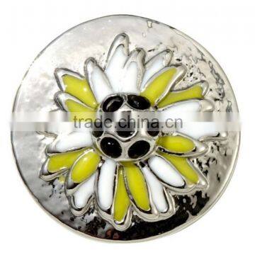 Customized Enamel & Crystal Sunflower Slide Charm