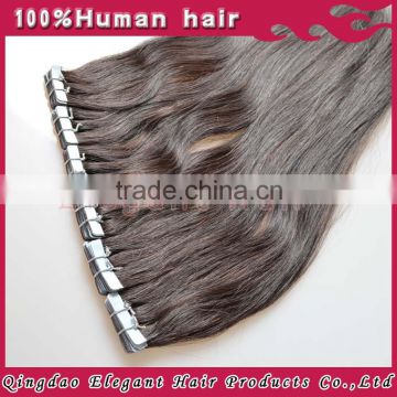 2015 hot sale tape hair extensions 6A top quality double drawn human hair extensions in cheap price