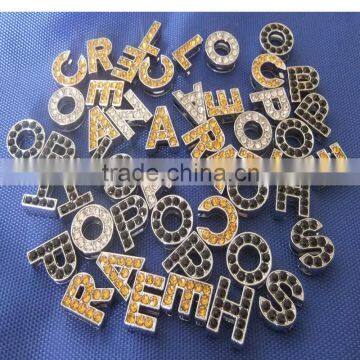 10mm Direct Slide Rhinestones Studded Metal Letters Diamond Alphabet