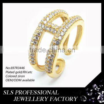 gold plated jewelry best friends forever rings open finger rings wholesale in China at Christmas