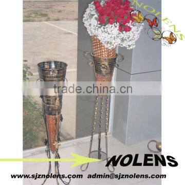 Metal Flower Display Racks Wrought Iron Shelf