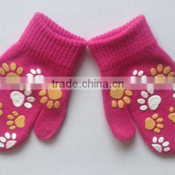 Kids Knitted Gripper Mittens Thick Warm Acrylic Fingerless Gloves Knitting Pattern photo-3
