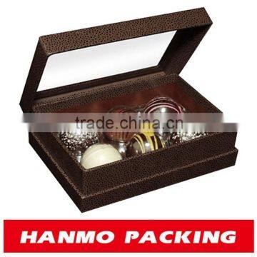 paper gift box with clear pvc window factory customized