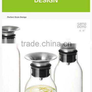 "SAMADOYO" Clear Glass Jug/ Kettle/ Bottle With Stopper photo-2