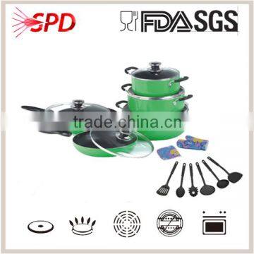 high quality SGS FDA 16 Pcs prestige nonstick aluminum chefline cookware sets