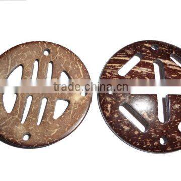 engrave decorative coconut shell button/ accessory