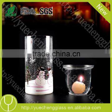 for Wedding Favor Gifts Double Heart Holder Glass Christmas Candle Holder photo-3