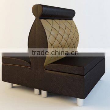 Modern brown leather restaurant booth sofa XDW2022