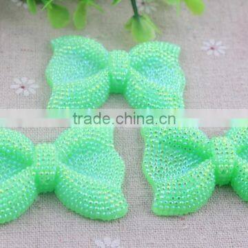 Cheapest fashion shiny resin bow beads,wholesale Christmas solid bow beads in bulk for chunky kids jewelry!!!