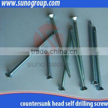 High?visibility zinc plated concrete screws csk head