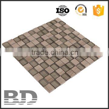 298x286x8mm cheap mix surface glass marble mosaic tile