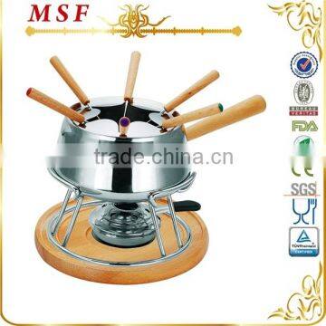 MSF 201 stainless steel fondue fork with spirit stove rack