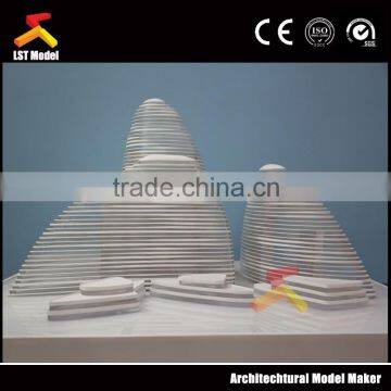 custom made architectural model scale with landscape palm tree