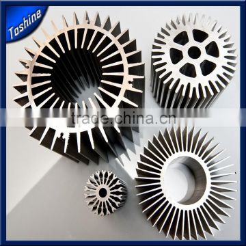 Aluminum heatsink, extruded aluminum heatsink, round aluminum heatsink