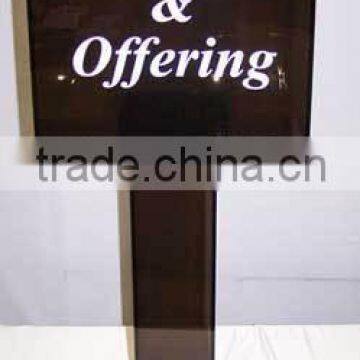 2015 Color Customized Acrylic Standing Donation Boxes With Different Logos photo-2