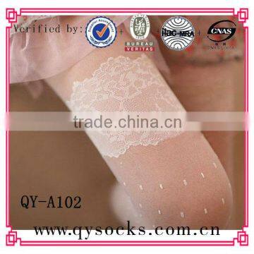 silk stocking with Lace parttern/nylon stocking/poantyhose/footed tights/