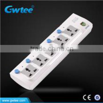 5 way safety overload individual switch electrical switched socket