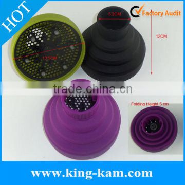 Wholesale Foldable silicone folding hair diffuser universal hair diffuser folding hair dryer diffuser