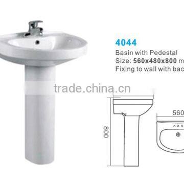 China Cheap Price Bathroom Basin Pedestal Sink photo-3