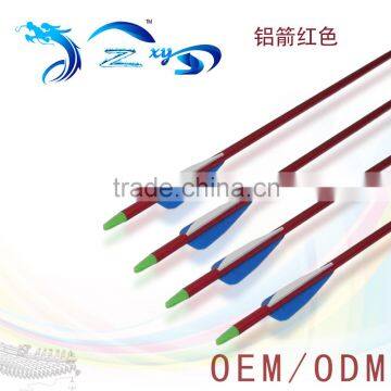 custom 31" Aluminum Arrow Plastic Feather for 50-70lbs Compound Bow red