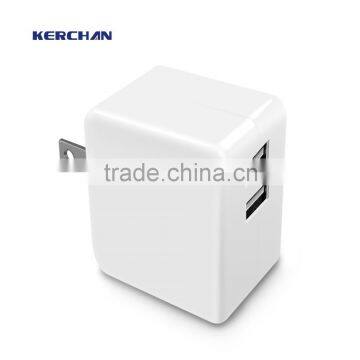 OEM supported 2 port USB usb wall charger with UL/CE/RoHS