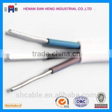 China goods wholesale PVC flat electric twin and earth cable