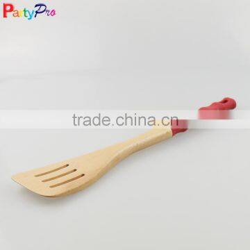 2016 Hot Sale Bamboo Kitchen Utensils With Silicone Handles photo-2