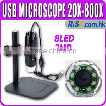 20x - 800x 2MP USB Digital Microscope Endoscope Video Camera Magnifier Lift Tray