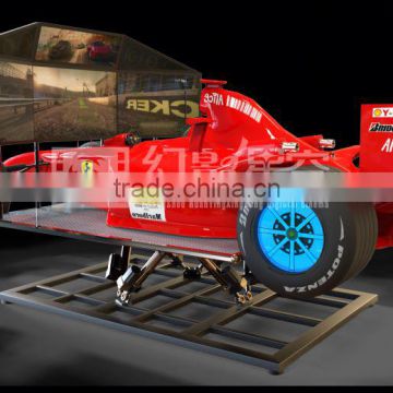 Popular video arcade machine racing car simulator