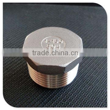 Stainless Steel Threaded Fitting, Plug, 1/2 in NPT Male