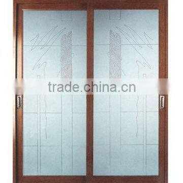 Aluminum siding door,horizontal sliding frosted glass