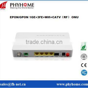 1Ge+3Fe+Wifi +RF CATV GPON ONU for FTTH FTTB