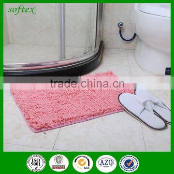 soft anti slip microfiber chenille bath mat 100 polyester