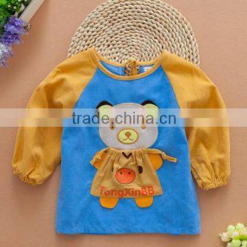 2014 new style Kids waterproof smock / Kids art smock for eating,painting,clearing