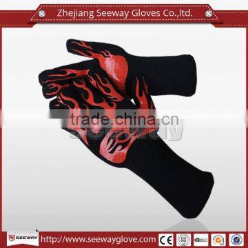 SEEWAY Ove Glove Hot Surface Handler Oven Mitts Microwave Oven Glove with Non-Slip Silicone Grip