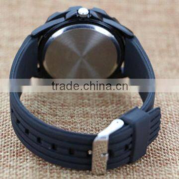 Men Silicone Japan Movt Quartz Watch Stainless Steel Back photo-2