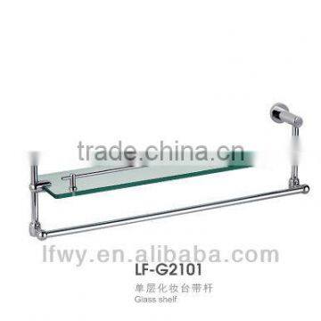 cosmetic glass bathroom towel shelf display stand